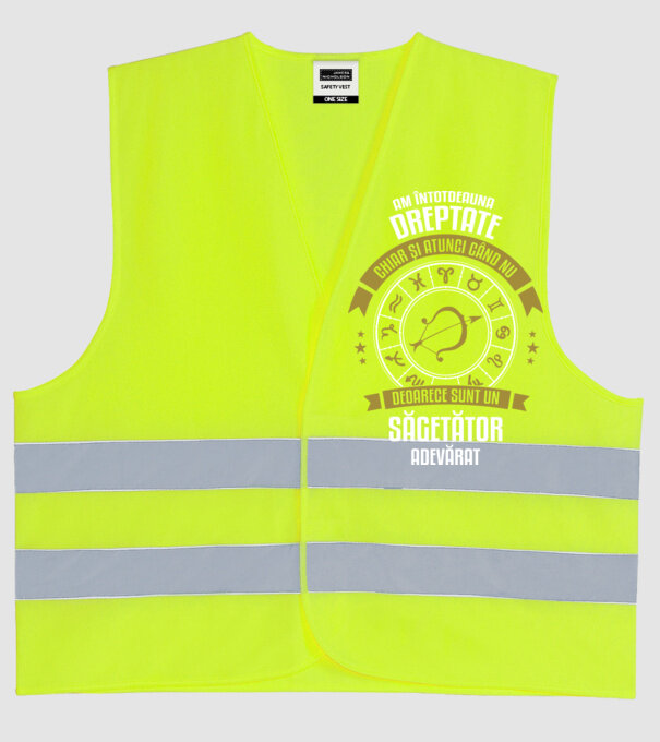 Întotdeauna am dreptate. Chiar și atunci, când nu am, deoarece sunt din zodia săgetător. model galben neon pe tricou