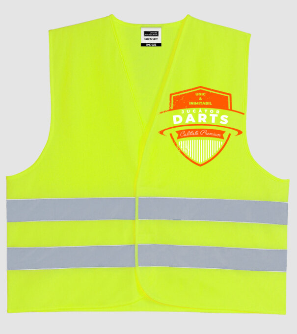 jucător darts unic și inimitabil - calitate premium model galben neon pe tricou