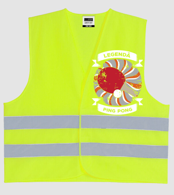 legendă Ping Pong model galben neon pe tricou