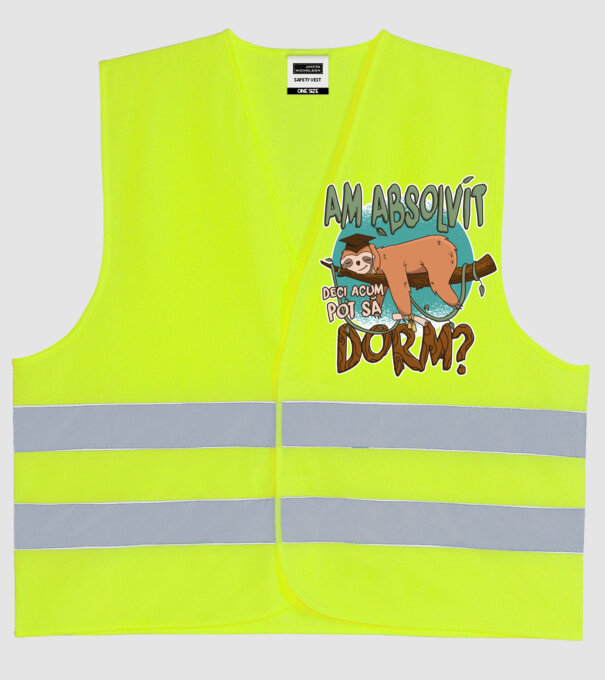 Leneș absolvent 1 model galben neon pe tricou