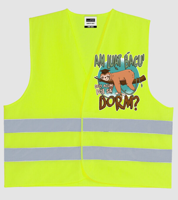 Leneș absolvent 2 model galben neon pe tricou