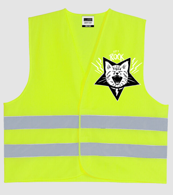 Let's rock model galben neon pe tricou