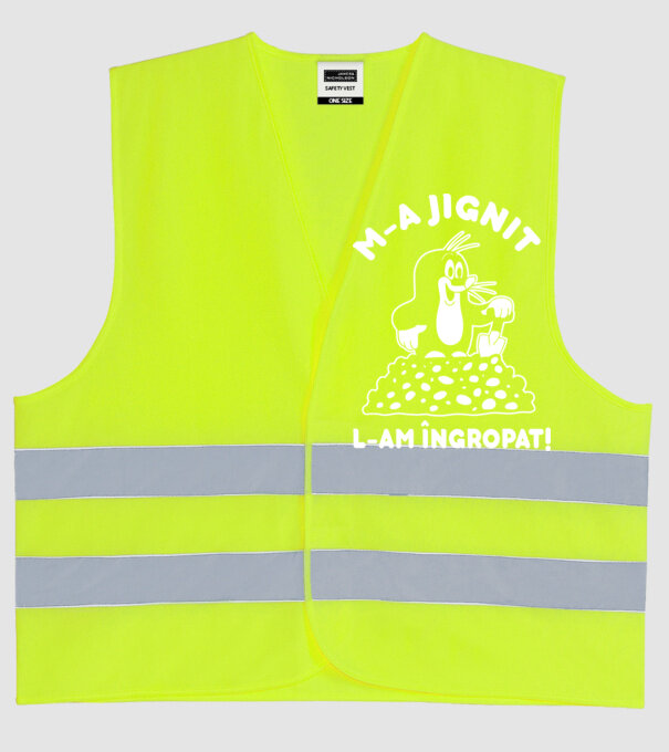 M-a jignit, l-am îngropat model galben neon pe tricou