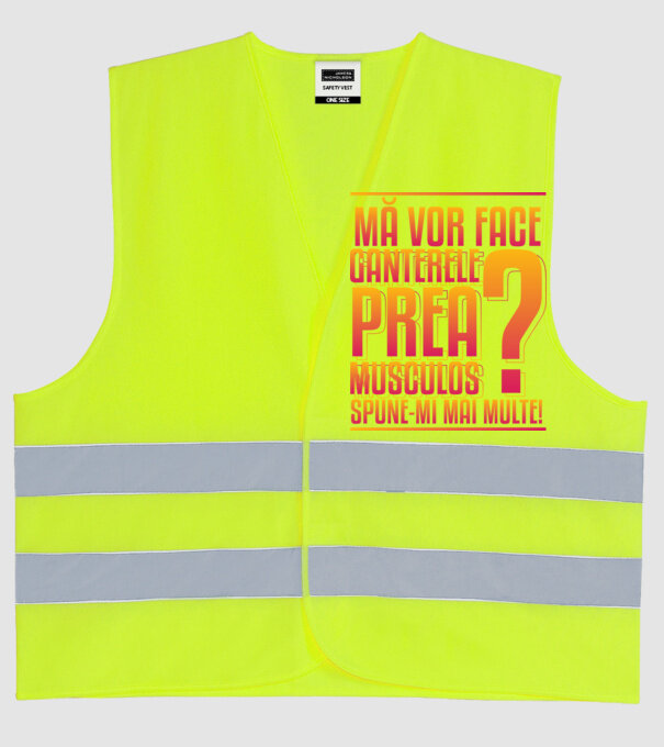 Mă vor face ganterele prea musculos? spune-mi mai multe! model galben neon pe tricou