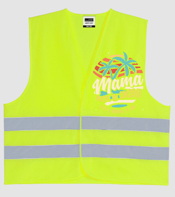 Mama Plecat în concediu model galben neon pe tricou