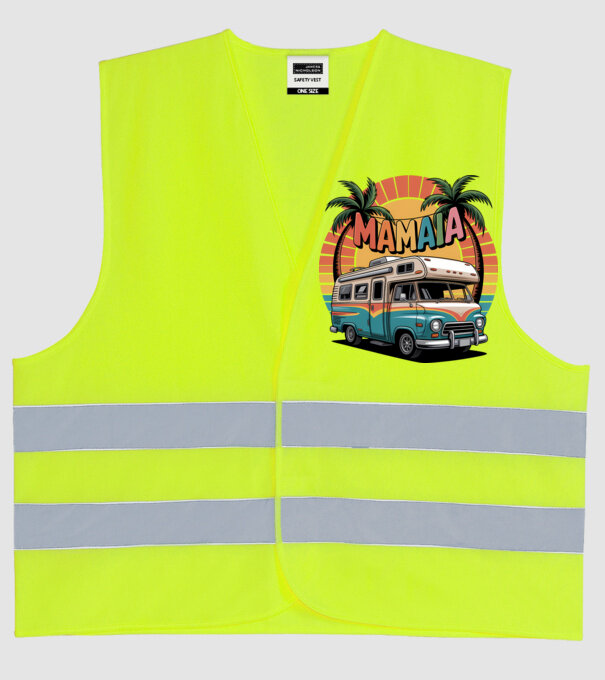 MAMAIA model galben neon pe tricou