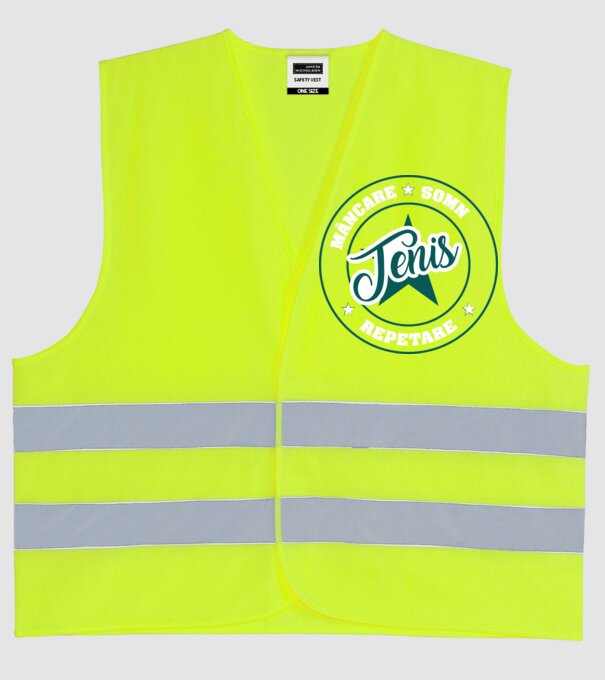 mâncare somn repetare TENIS model galben neon pe tricou