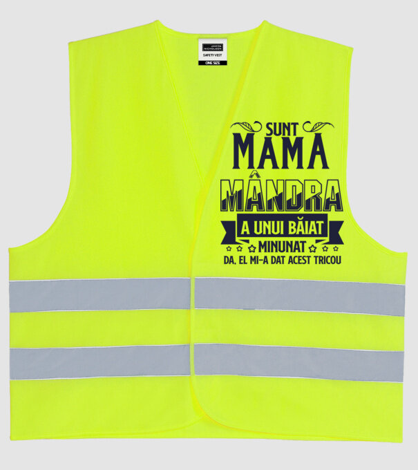 Sunt mama mândră a unui băiat minunat - da, el mi-a dat acest tricou model galben neon pe tricou