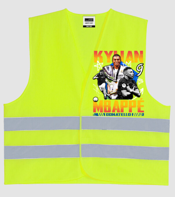 Mbappé tribute model galben neon pe tricou
