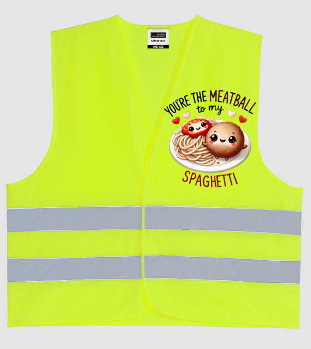 Meatball to my Spaghetti model galben neon pe tricou