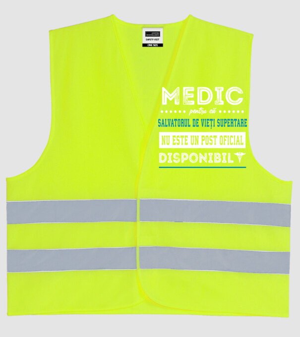 MEDIC: pentru că salvatorul de vieți supertare nu este un post oficial disponibil model galben neon pe tricou
