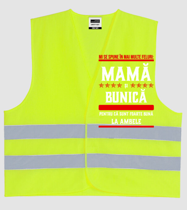 mi se spune în mai multe feluri: mamă și bunică, pentru că sunt foarte bună la ambele model galben neon pe tricou