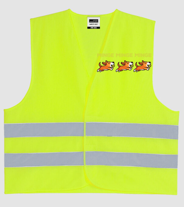 MINGE MINGE MINGE model galben neon pe tricou
