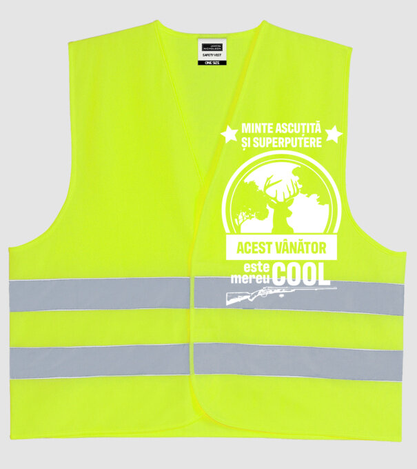 minte ascuțită și superputere acest vânător este mereu cool model galben neon pe tricou