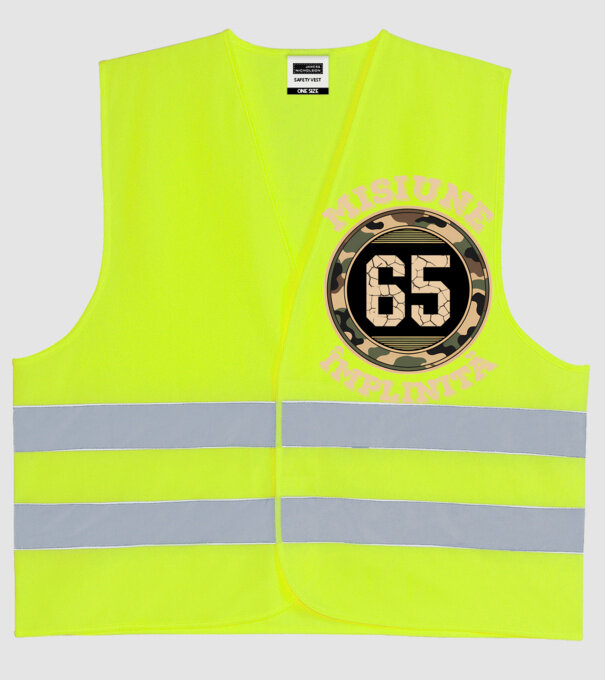 Misiune împlinită 65 model galben neon pe tricou