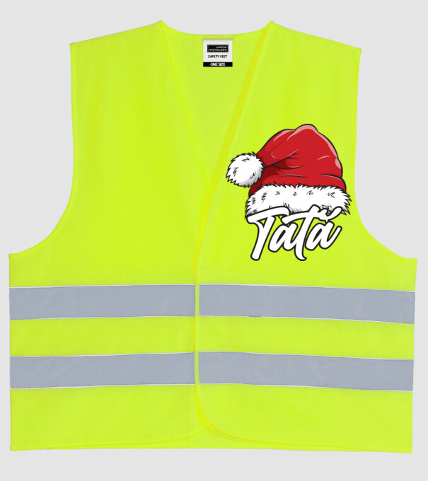 tată Santa Hat model galben neon pe tricou