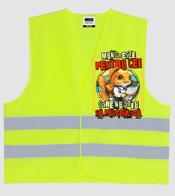 Munca este pentru cei care nu știu să pescuiască model galben neon pe tricou