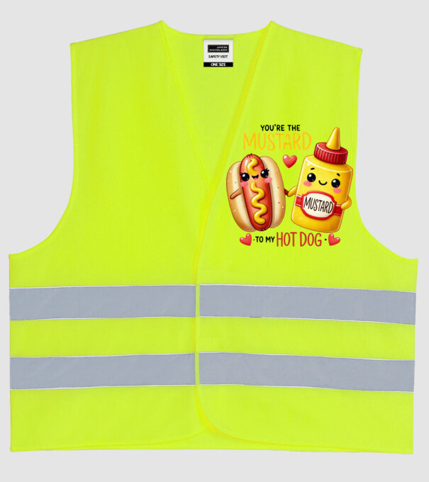 Mustard to my Hot Dog model galben neon pe tricou