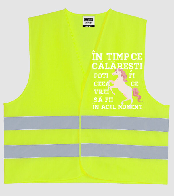 în timp ce călărești poți fi ceea ce vrei să fii - în acel moment model galben neon pe tricou