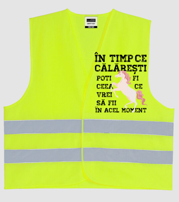 în timp ce călărești poți fi ceea ce vrei să fii - în acel moment model galben neon pe tricou