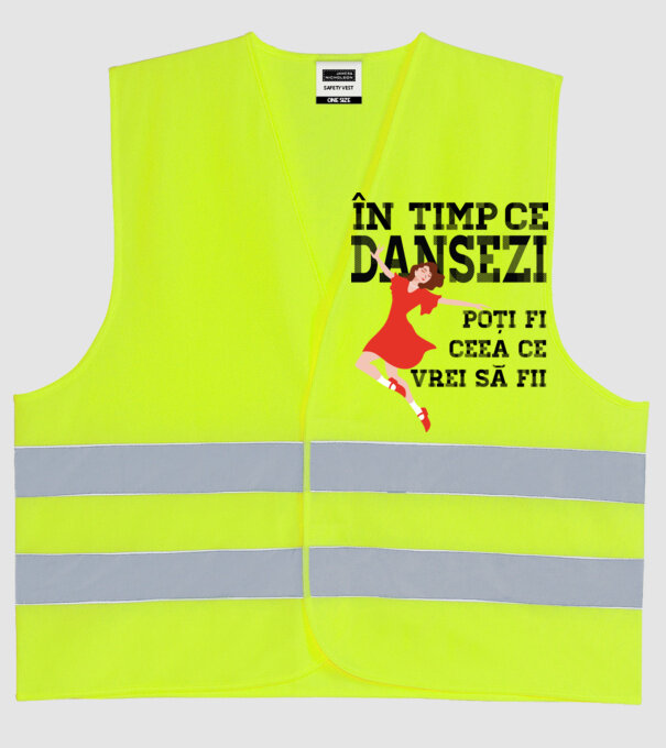 n timp ce dansezi poți fi ceea ce vrei să fii - în acel moment ,D2509335 model galben neon pe tricou