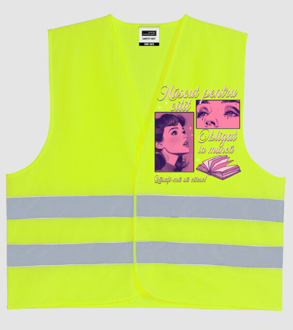 Născut pentru citit obligat la muncă lăsați-mă să citesc model galben neon pe tricou