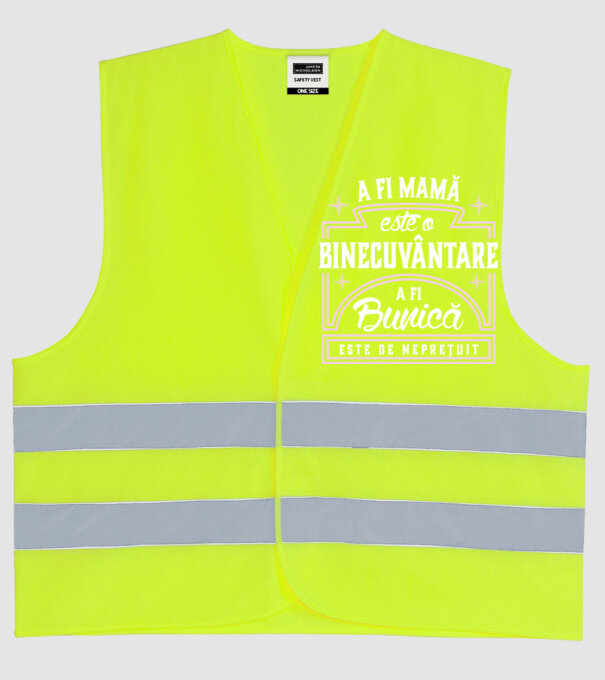 Neprețuit bunica model galben neon pe tricou