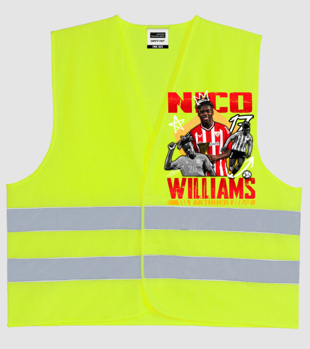 Nico Williams tribute model galben neon pe tricou