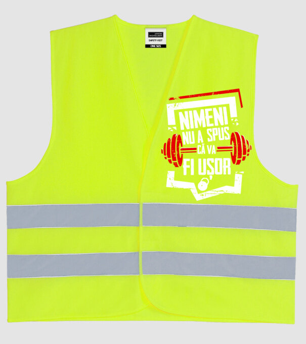 nimeni nu a spus că va fi ușor model galben neon pe tricou