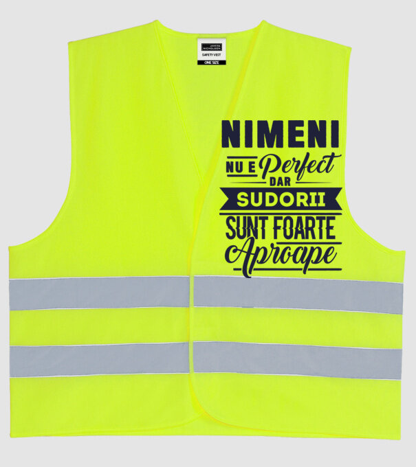Nimeni nu e perfect, dar sudorii sunt foarte aproape model galben neon pe tricou