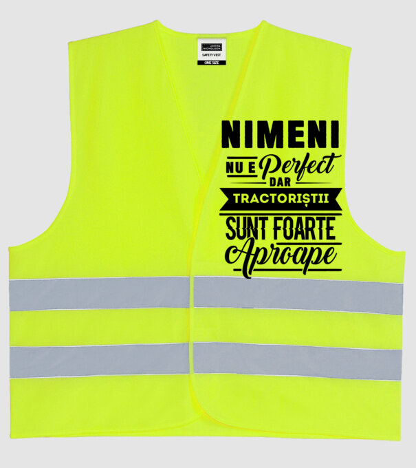Nimeni nu e perfect, dar tractoriștii sunt foarte aproape model galben neon pe tricou