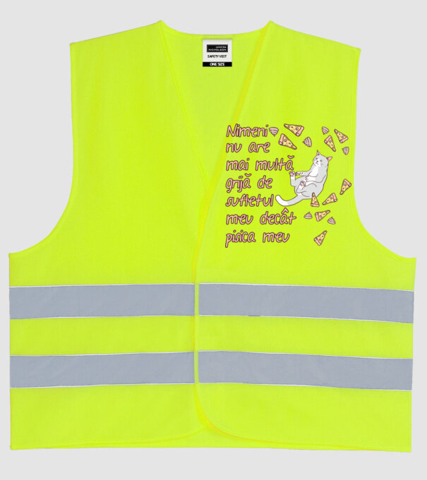 Nimic nu are mai multă grijă de sufletul meu decât pisica mea model galben neon pe tricou