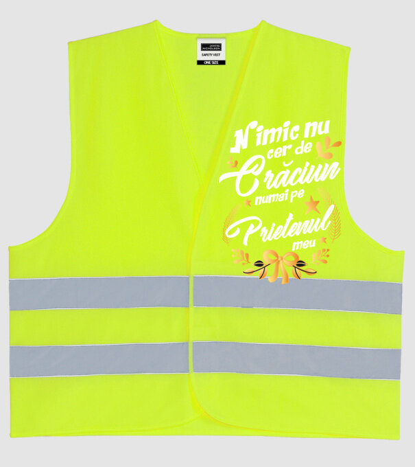 nimic nu cer de Crăciun, numai pe prietenul meu model galben neon pe tricou