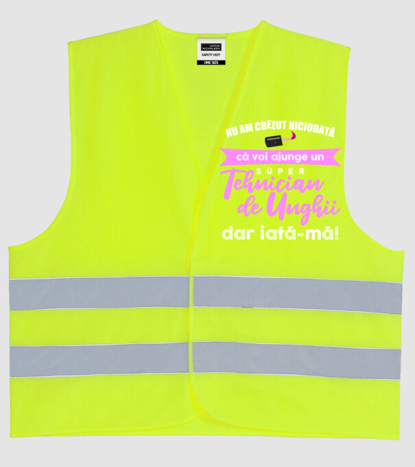 nu am crezut niciodată că voi ajunge un super tehnician de unghii, dar iată-mă D2759966 model galben neon pe tricou