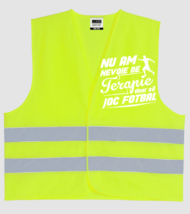 nu am nevoie de terapie, doar să joc fotbal model galben neon pe tricou