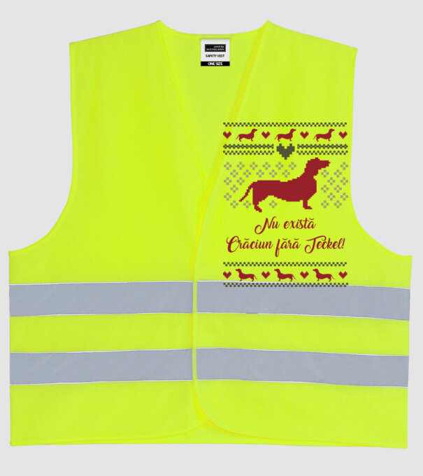 nu există Crăciun fără Teckel model galben neon pe tricou