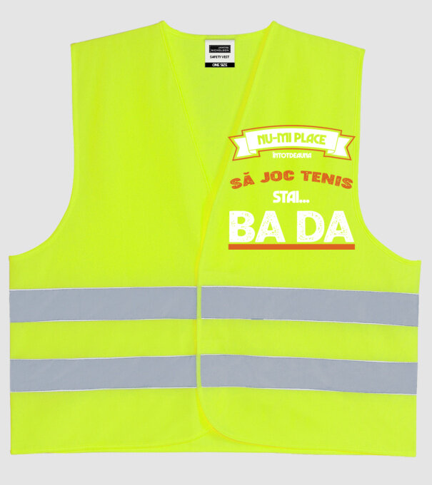 nu-mi place întotdeauna să joc tenis, stai un pic, ba da model galben neon pe tricou