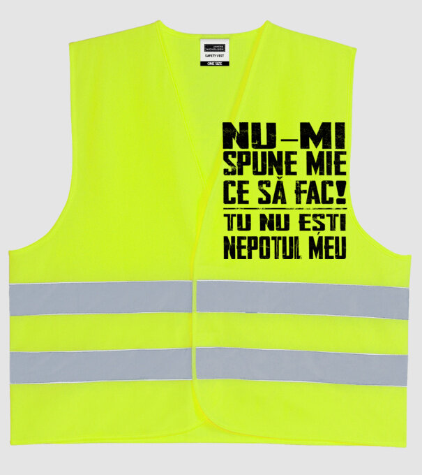 nu-mi spune ce să fac! nu ești nepotul meu Alb model galben neon pe tricou