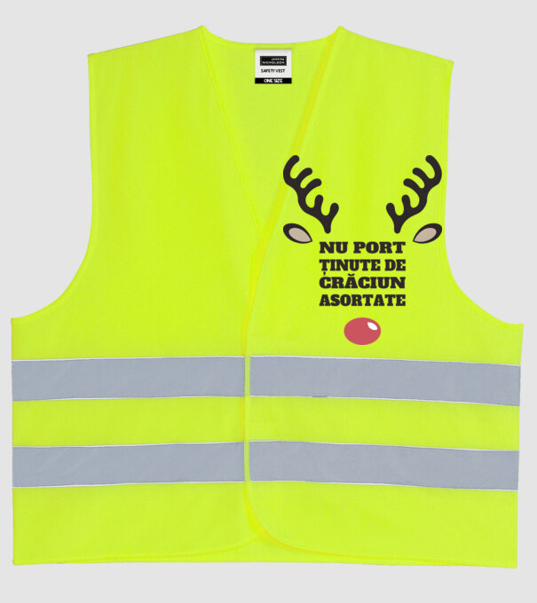 Nu port ținute de crăciun asortate crăciun chiar căprioară Alb model galben neon pe tricou
