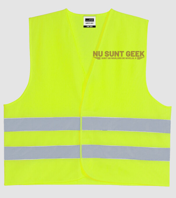 nu sunt geek, sunt un warlord de nivelul 9 model galben neon pe tricou