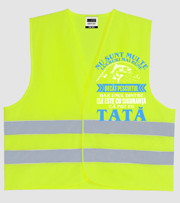 nu sunt multe lucruri mai bune decât pescuitul, dar unul dintre ele este cu siguranță că pot fii tată model galben neon pe tricou