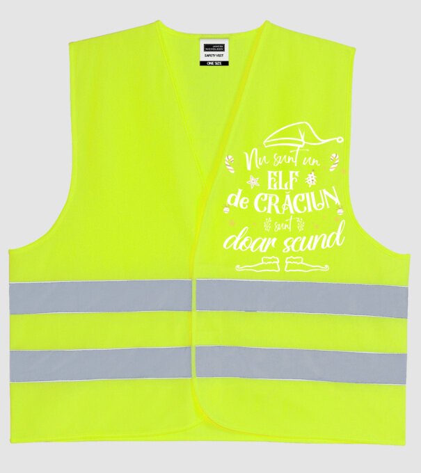 Nu sunt un elf de Crăciun, sunt doar scund Negru model galben neon pe tricou