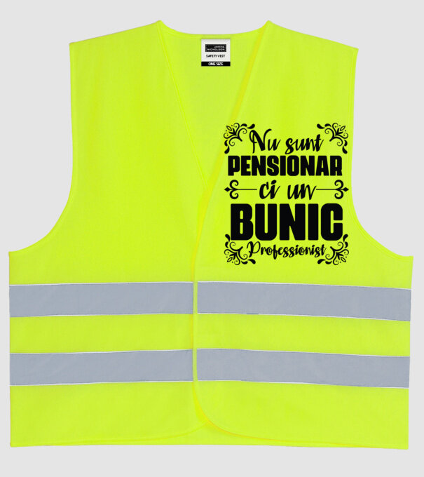 Nu sunt_pensionar, ci un bunic profesionist model galben neon pe tricou