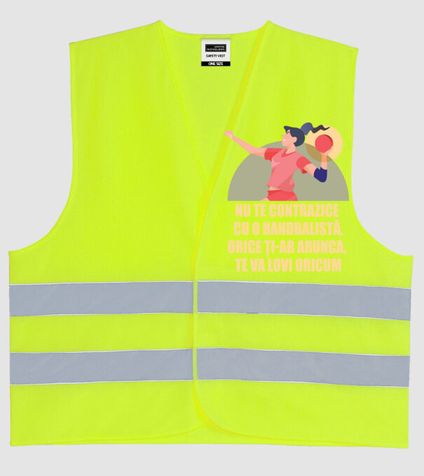 nu te contrazice cu o handbalistă, orice ți-ar arunca, te va lovi oricum model galben neon pe tricou