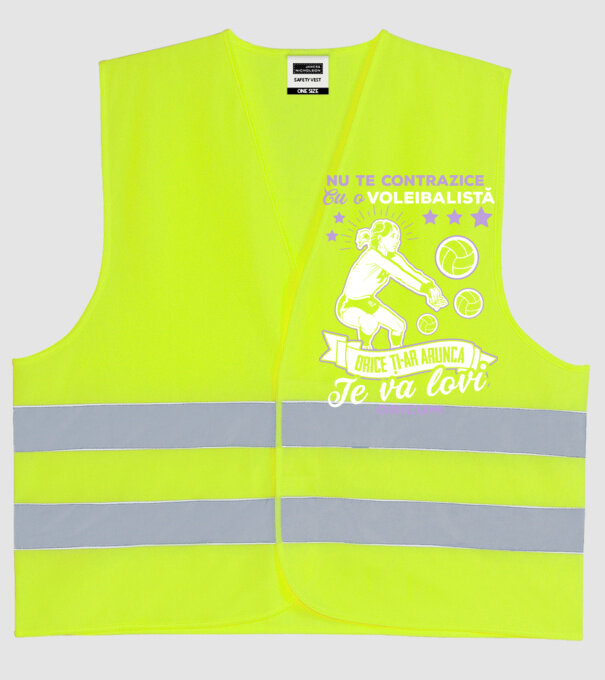 Nu te contrazice cu o voleibalistă, orice ți-ar arunca, te va lovi oricum model galben neon pe tricou