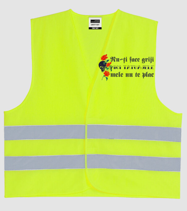 Nu-ți face griji, nici tatuajele mele nu te plac model galben neon pe tricou