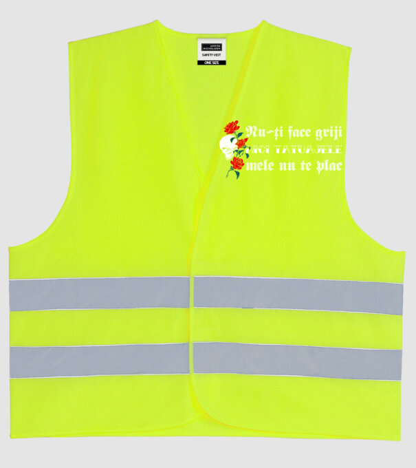 Nu-ți face griji, nici tatuajele mele nu te plac model galben neon pe tricou