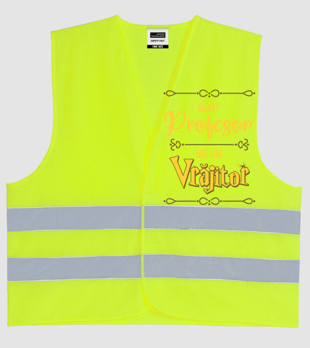 Sunt profesor, nu un vrăjitor model galben neon pe tricou
