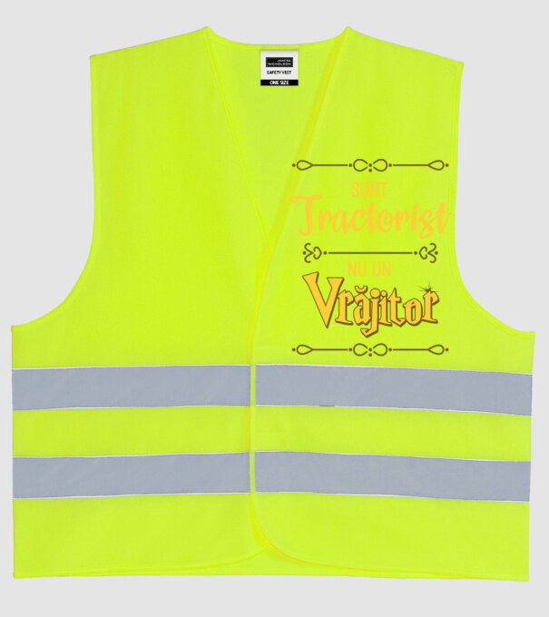 Sunt tractorist, nu un vrăjitor model galben neon pe tricou