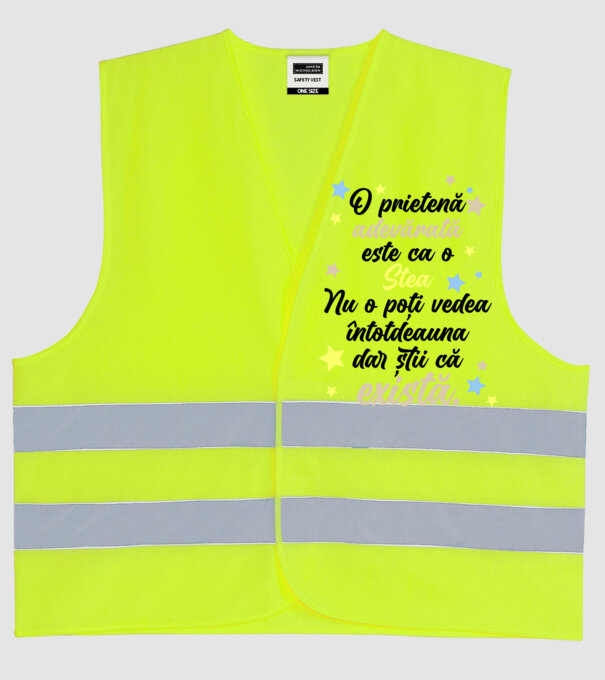 O prietenă adevărată este ca o stea. Nu o poți vedea întotdeauna, dar știi că există. model galben neon pe tricou